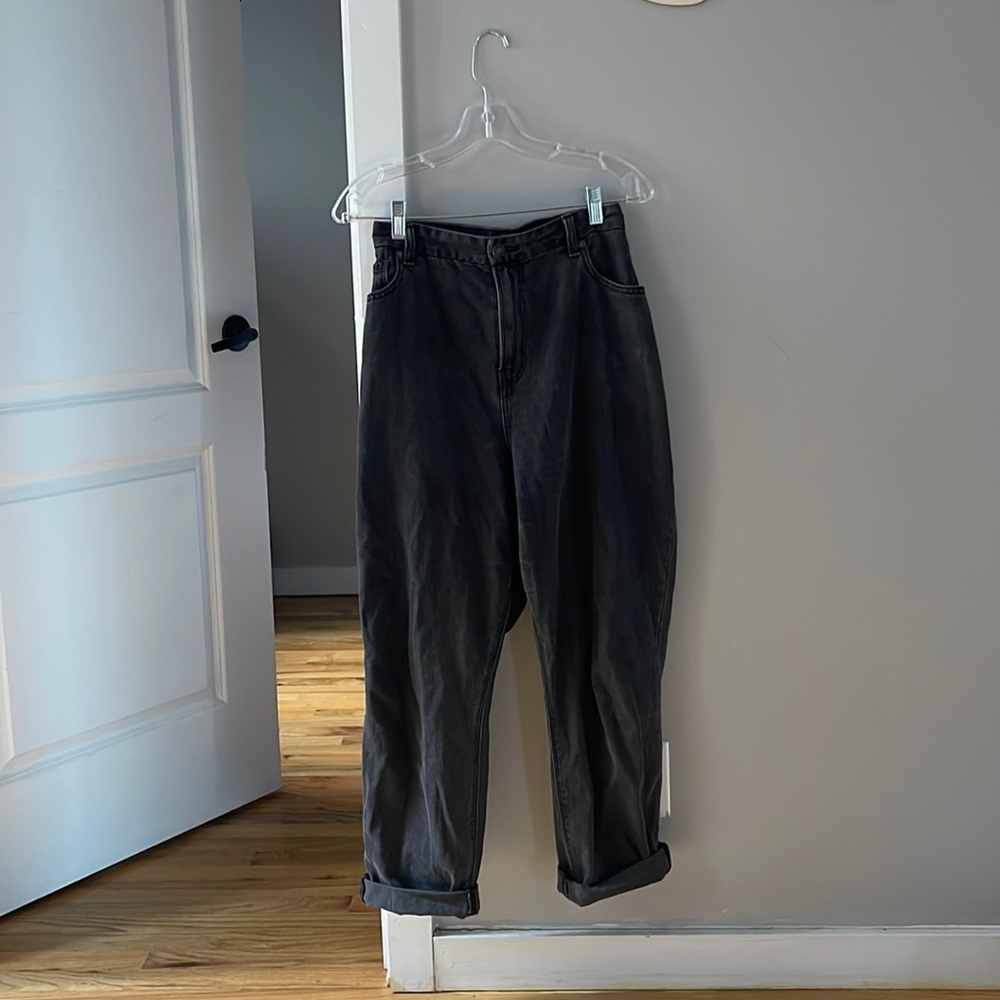 AE Stretch Curvy Mom Jean | Washed Black